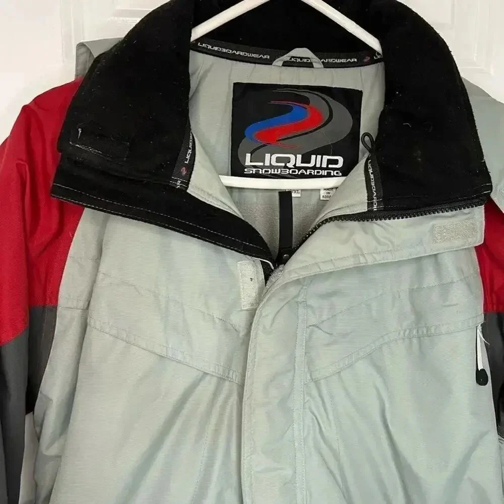 LIQUID Snowboarding jacket Gray & Red colorblock  size Youth XL
